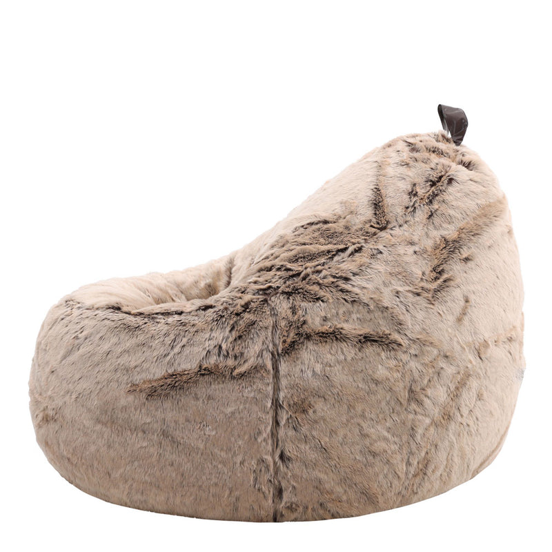 Faux Fur Cocoon Bean Bag - Mink
