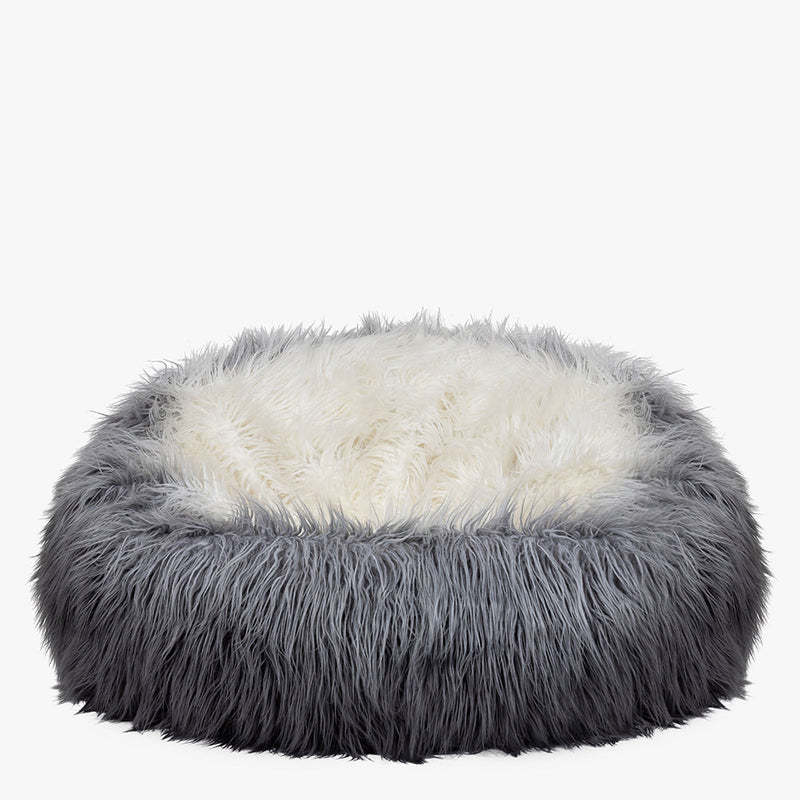 Faux Fur Bean Bag - Grey