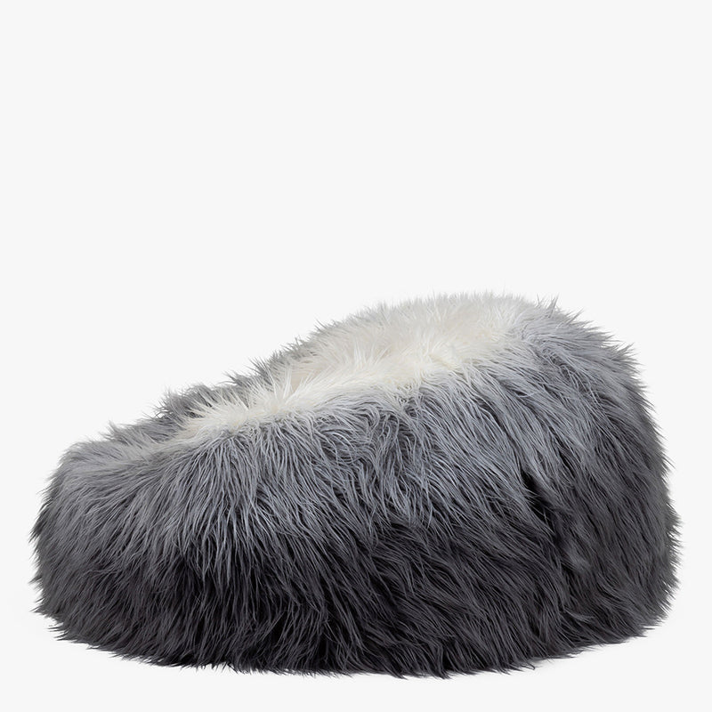 Faux Fur Bean Bag - Grey