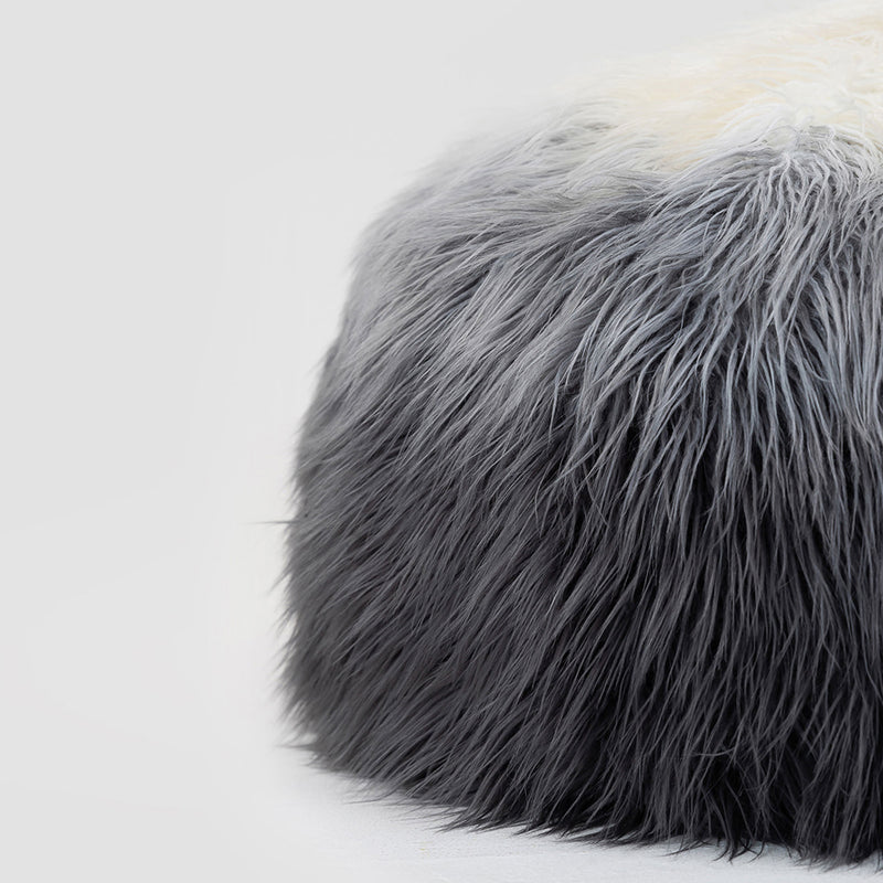 Faux Fur Bean Bag - Grey