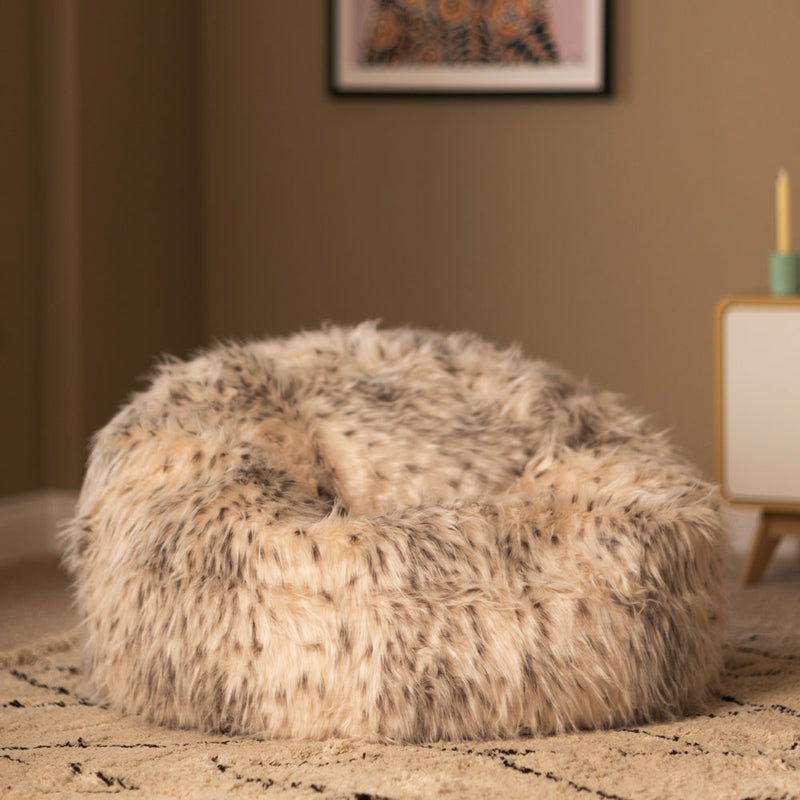 Faux Fur Bean Bag - Natural