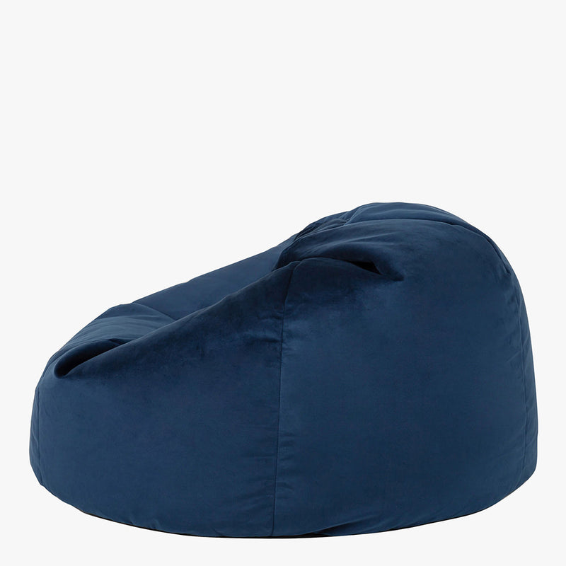 Kingston Velvet Classic Bean Bag - Navy Blue