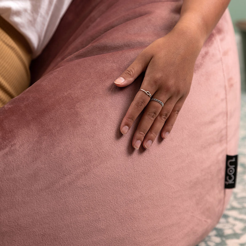 Kingston Velvet Classic Bean Bag - Pink
