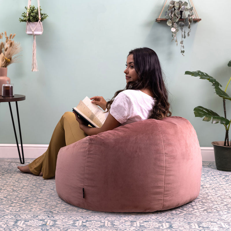 Kingston Velvet Classic Bean Bag - Pink