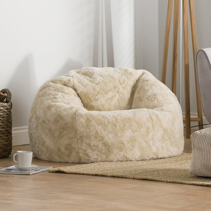 Faux Fur Bean Bag - Brown