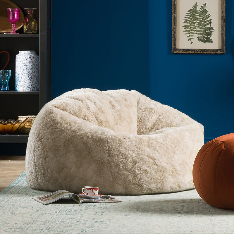 Faux Fur Bean Bag - Brown