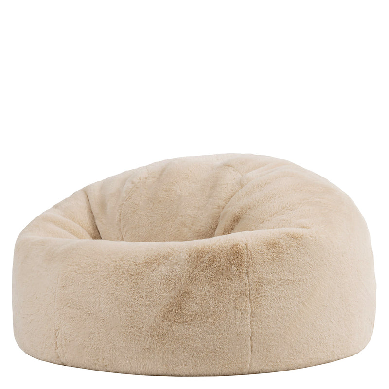 Kingston Faux Luxe Fur Classic Bean Bag - Natural