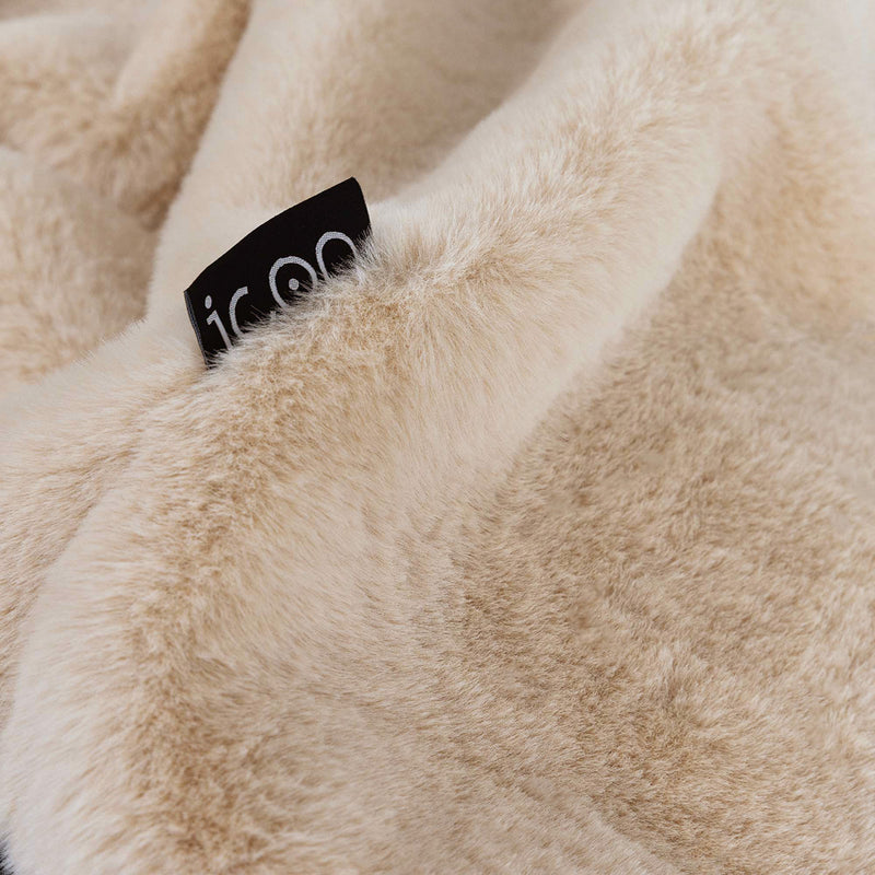 Kingston Faux Luxe Fur Classic Bean Bag - Natural