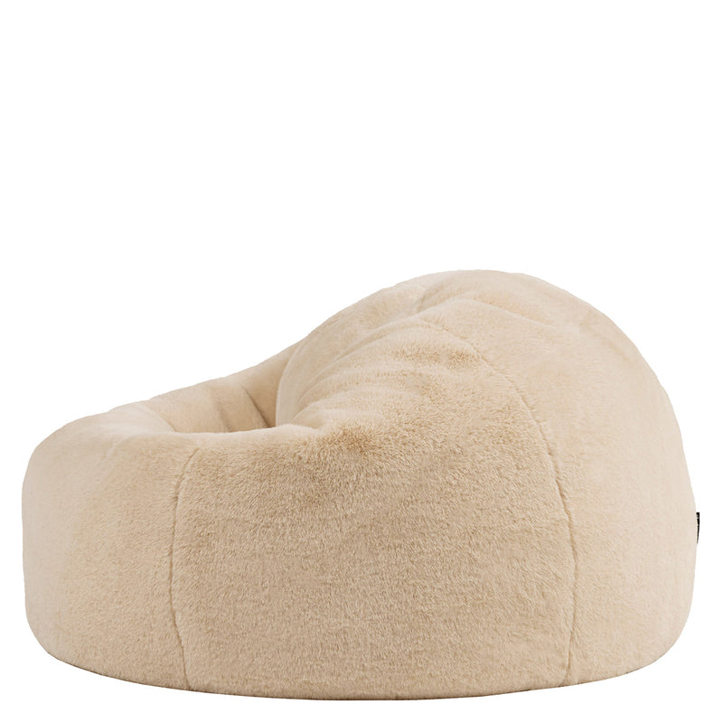 Kingston Faux Luxe Fur Classic Bean Bag - Natural