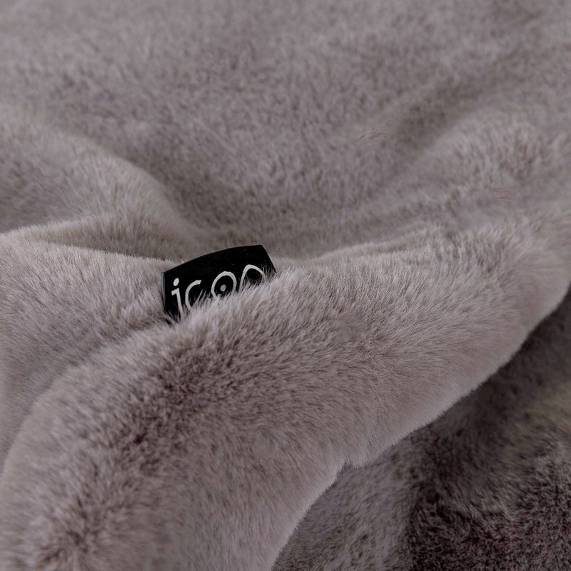 Kingston Faux Luxe Fur Classic Bean Bag - Grey