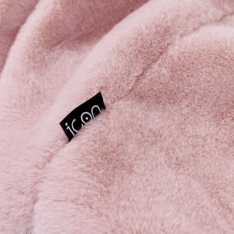 Kingston Faux Luxe Fur Classic Bean Bag - Pink