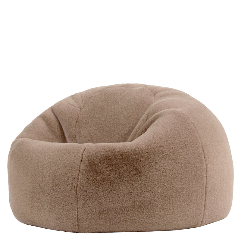 Kingston Faux Luxe Fur Classic Bean Bag - Mocha Brown