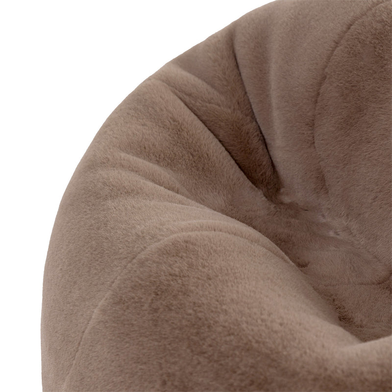 Kingston Faux Luxe Fur Classic Bean Bag - Mocha Brown