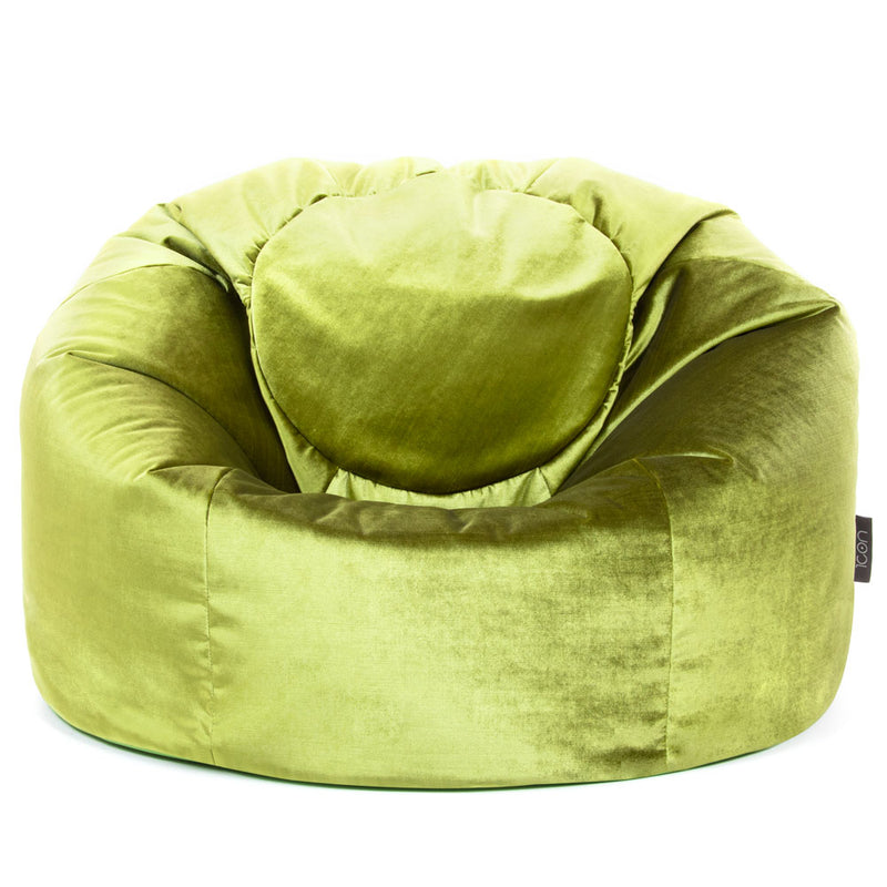 Kingston Velvet Classic Bean Bag - Chartreuse Green