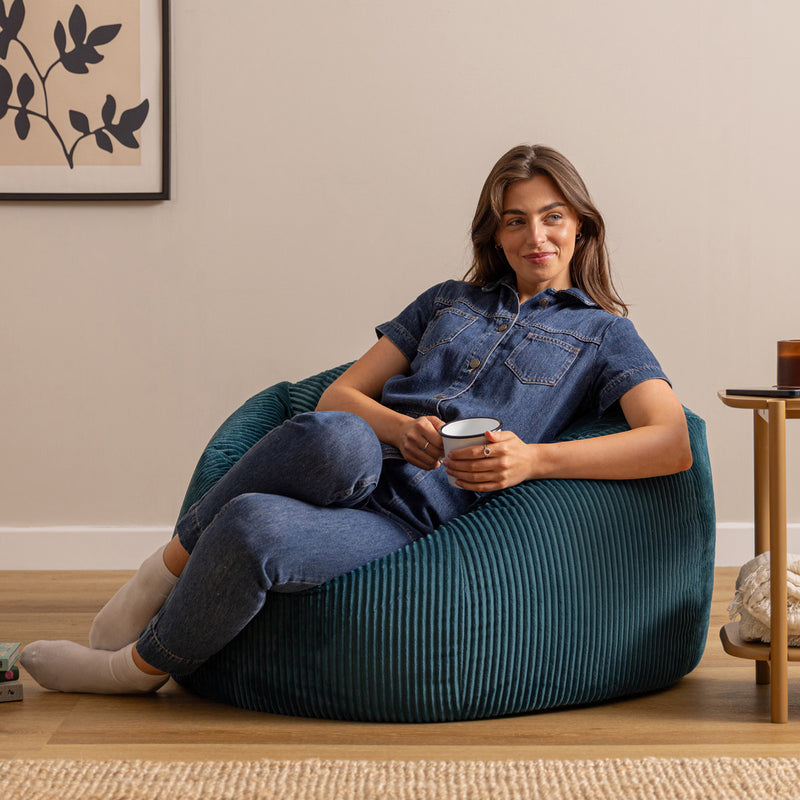 Kingston Corduroy XL Classic Bean Bag - Teal