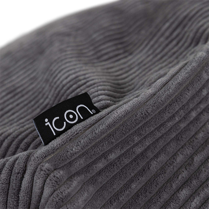Kingston Corduroy XL Classic Bean Bag - Charcoal Grey