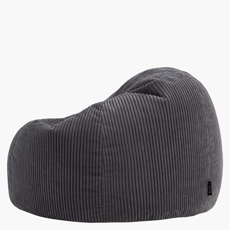 Kingston Corduroy XL Classic Bean Bag - Charcoal Grey