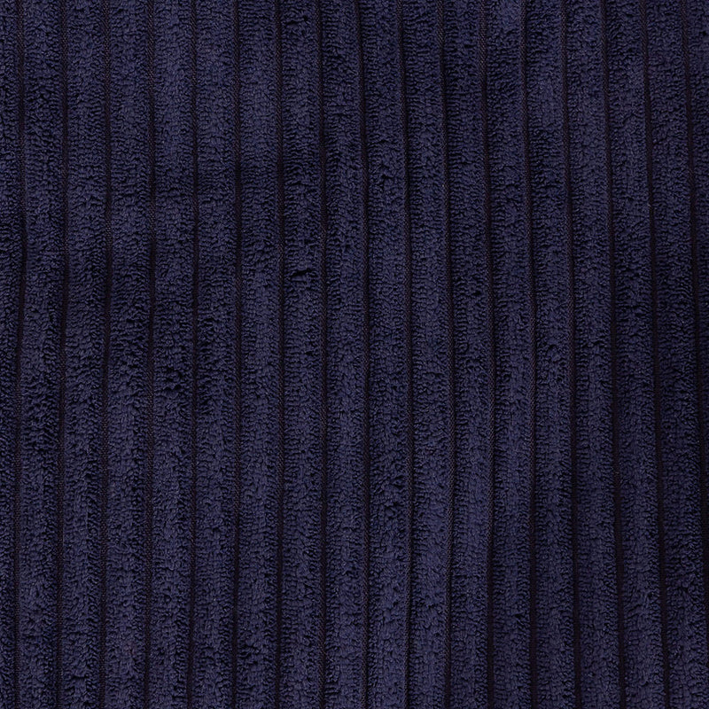 Amara Corduroy Square Footstool - Navy Blue