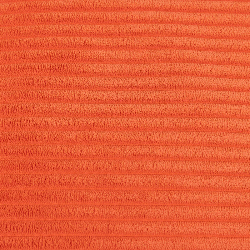 Amara Corduroy Square Footstool - Orange