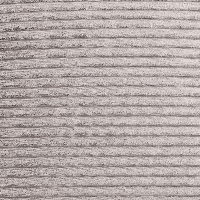 Amara Corduroy Square Footstool - Grey