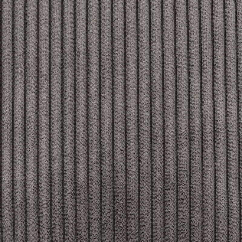 Amara Corduroy Square Footstool - Charcoal Grey