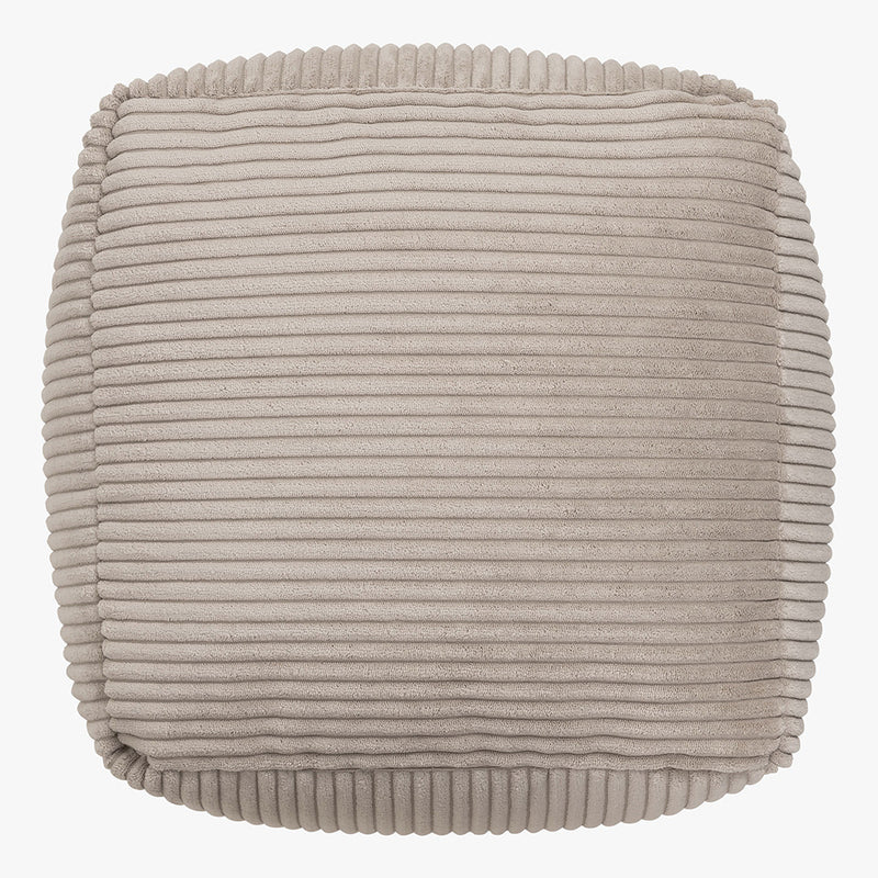 Amara Corduroy Square Footstool - Natural