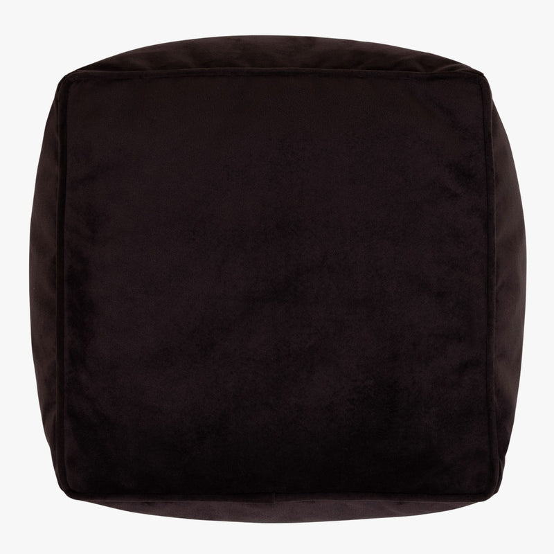 Amara Velvet Square Footstool - Brown