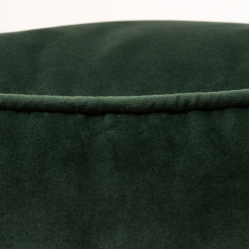 Amara Velvet Square Footstool - Forest Green
