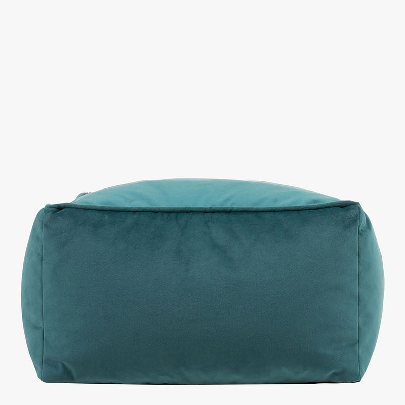 Amara Velvet Square Footstool - Teal