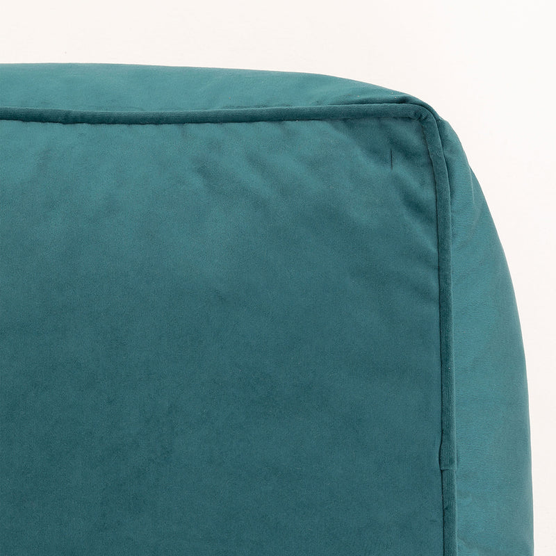 Amara Velvet Square Footstool - Teal