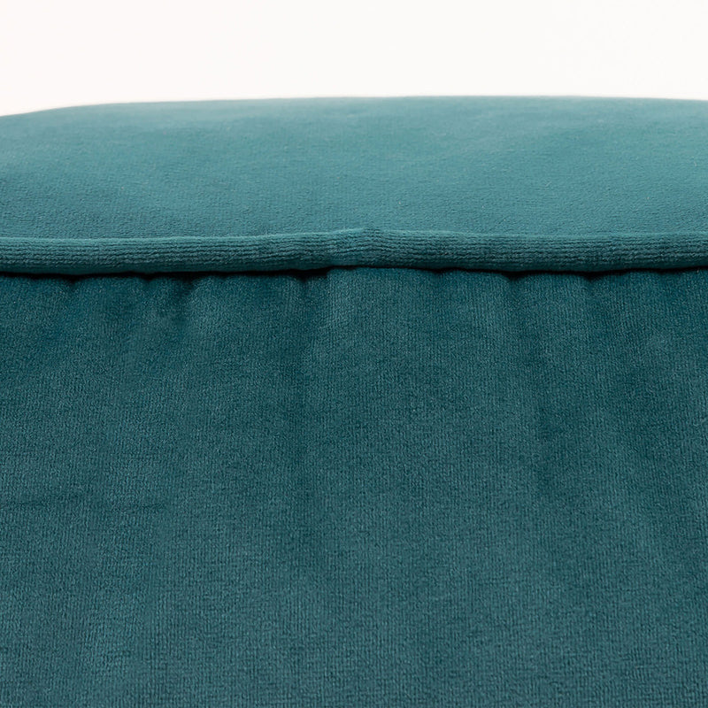 Amara Velvet Square Footstool - Teal