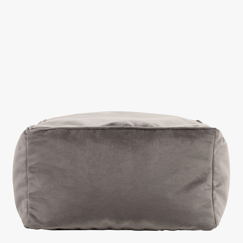 Amara Velvet Square Footstool - Grey