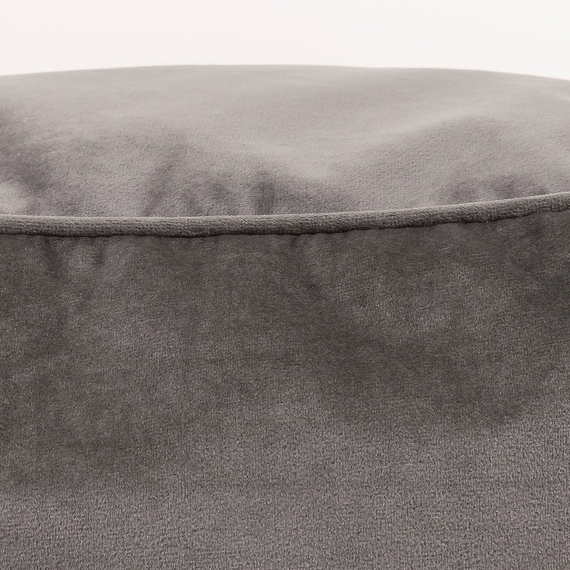 Amara Velvet Square Footstool - Grey