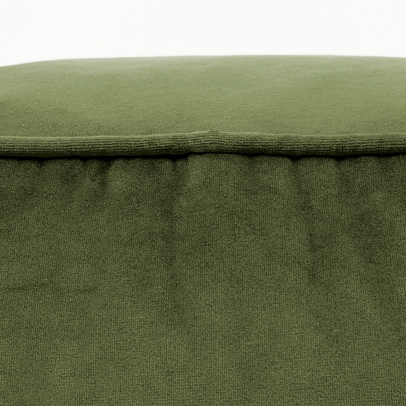 Amara Velvet Square Footstool - Sage Green