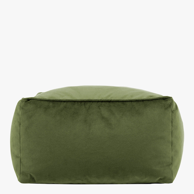 Amara Velvet Square Footstool - Sage Green