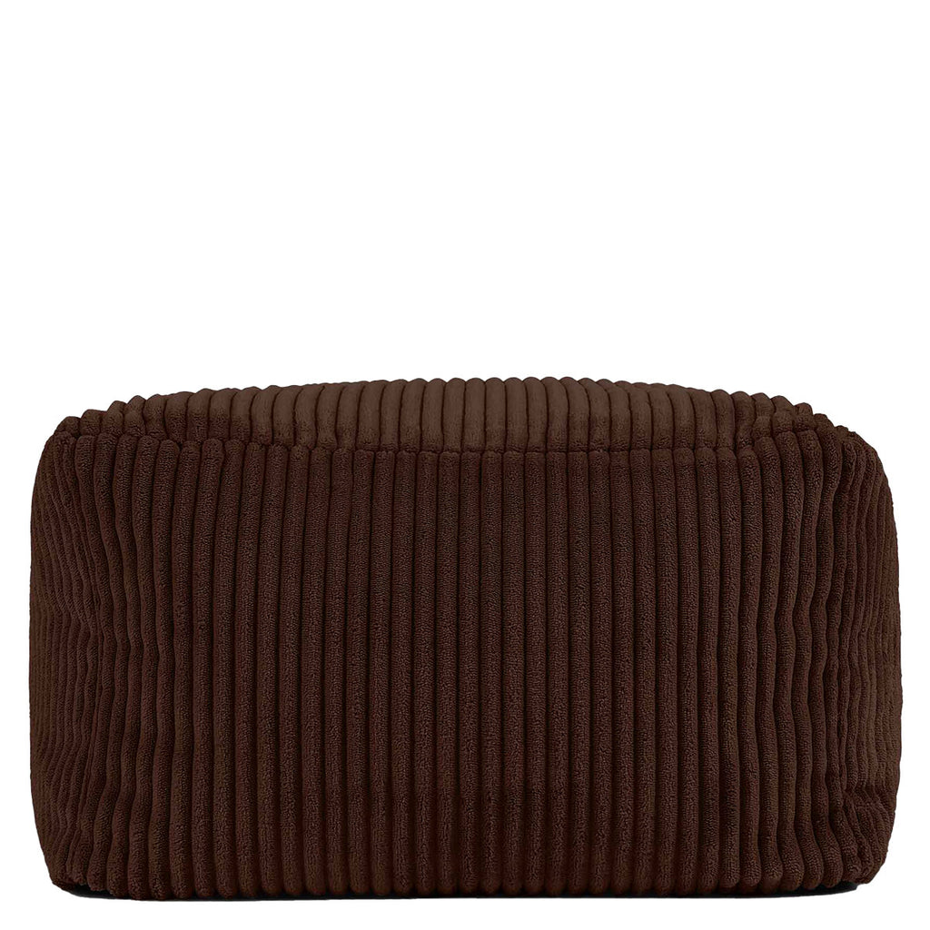 Amara Corduroy Square Footstool Chocolate