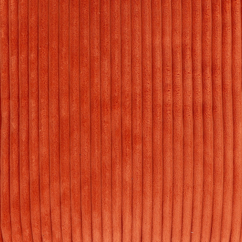 Amara Corduroy Square Footstool - Terracotta