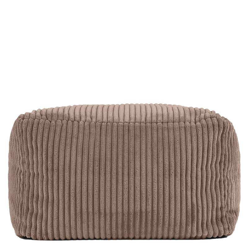 Amara Corduroy Square Footstool - Mocha Brown