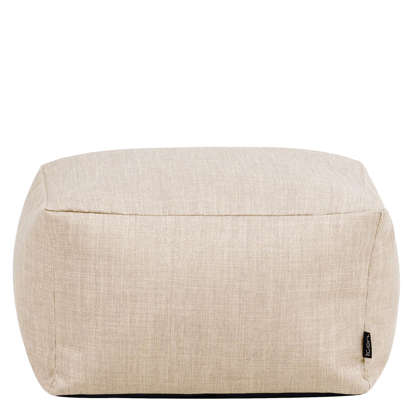 Amara Outdoor Woven Square Footstool - Natural