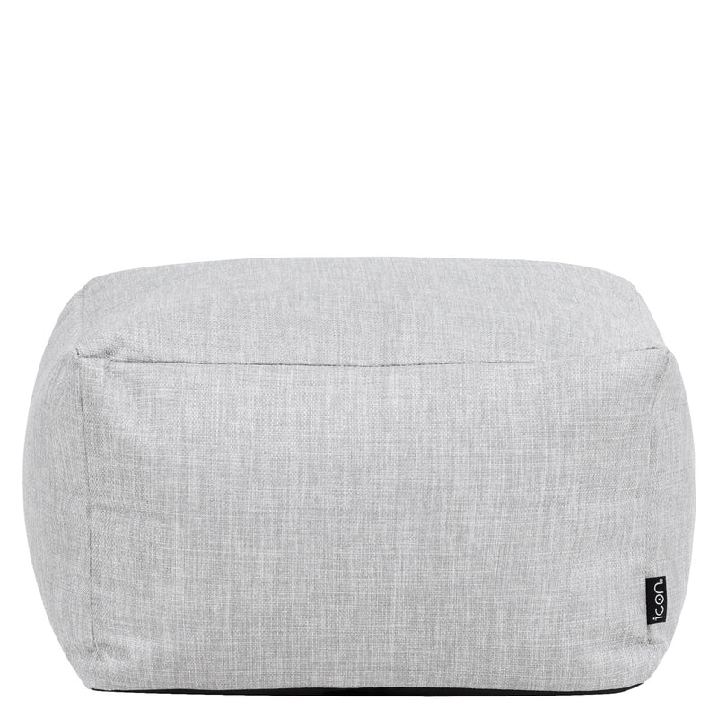 Amara Outdoor Woven Square Footstool - Grey