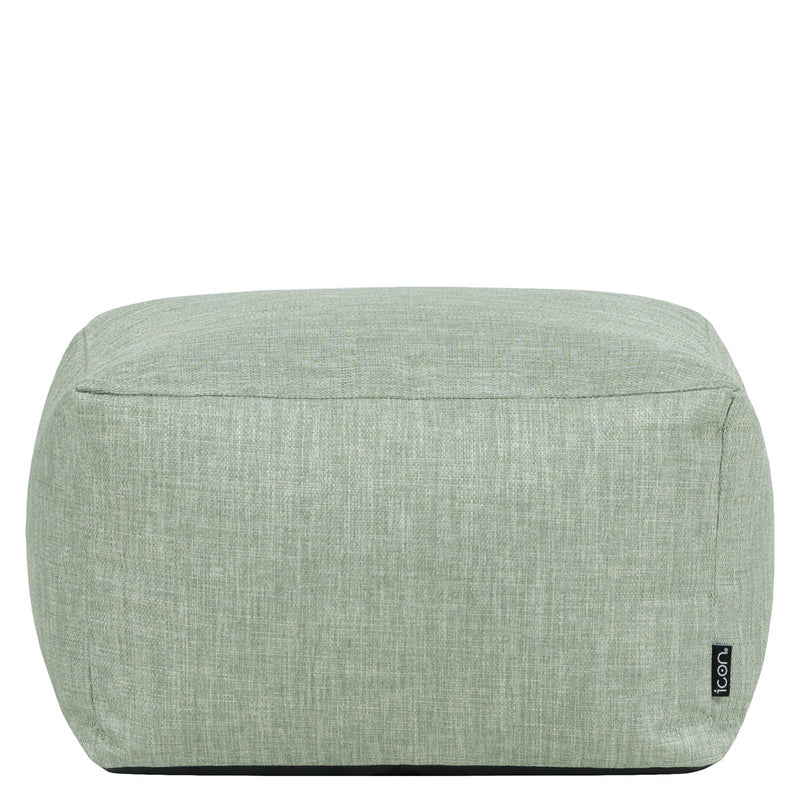 Amara Outdoor Woven Square Footstool - Green