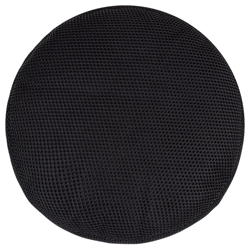 Gaming Performance Mesh Round Footstool - Black