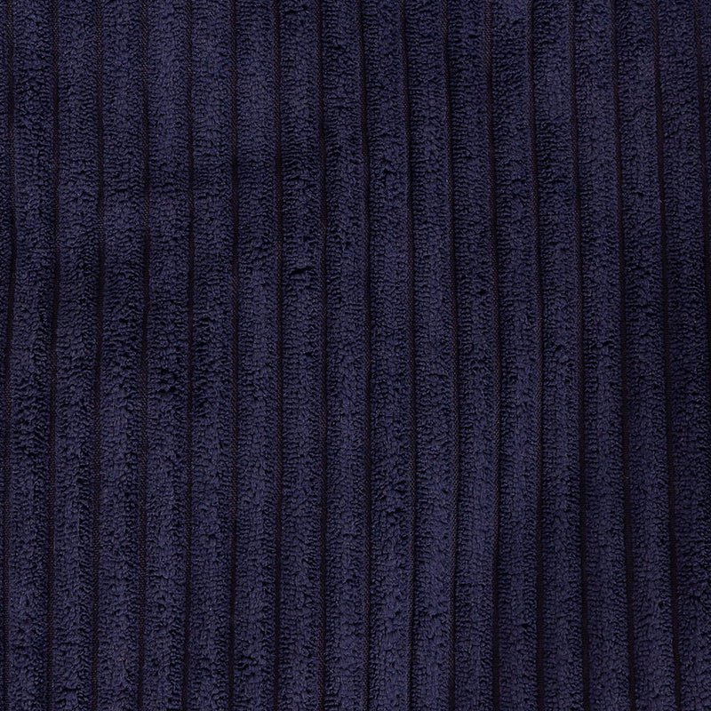 Milano Corduroy Round Pouffe Footstool - Navy Blue