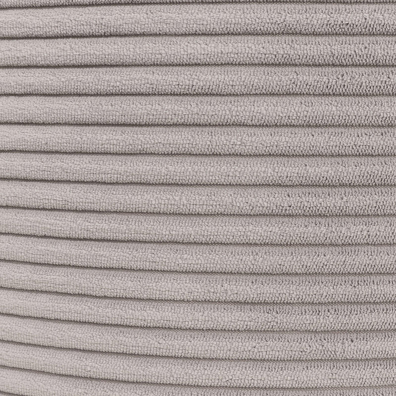 Milano Corduroy Round Pouffe Footstool - Grey
