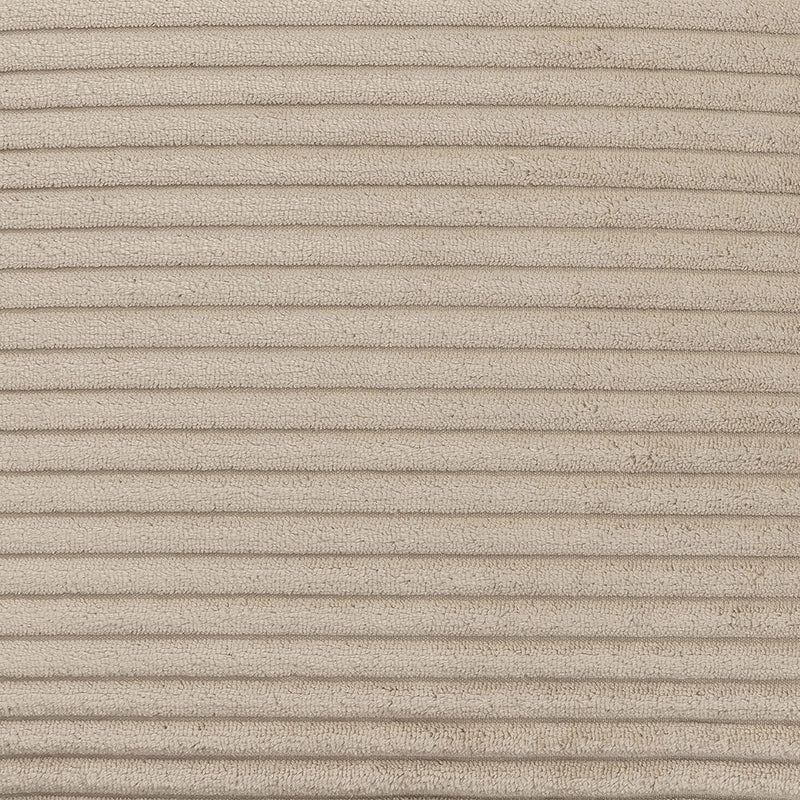 Milano Corduroy Round Pouffe Footstool - Natural