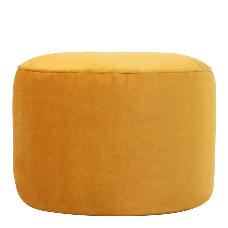 Milano Velvet Pouffe Footstool - Ochre Yellow