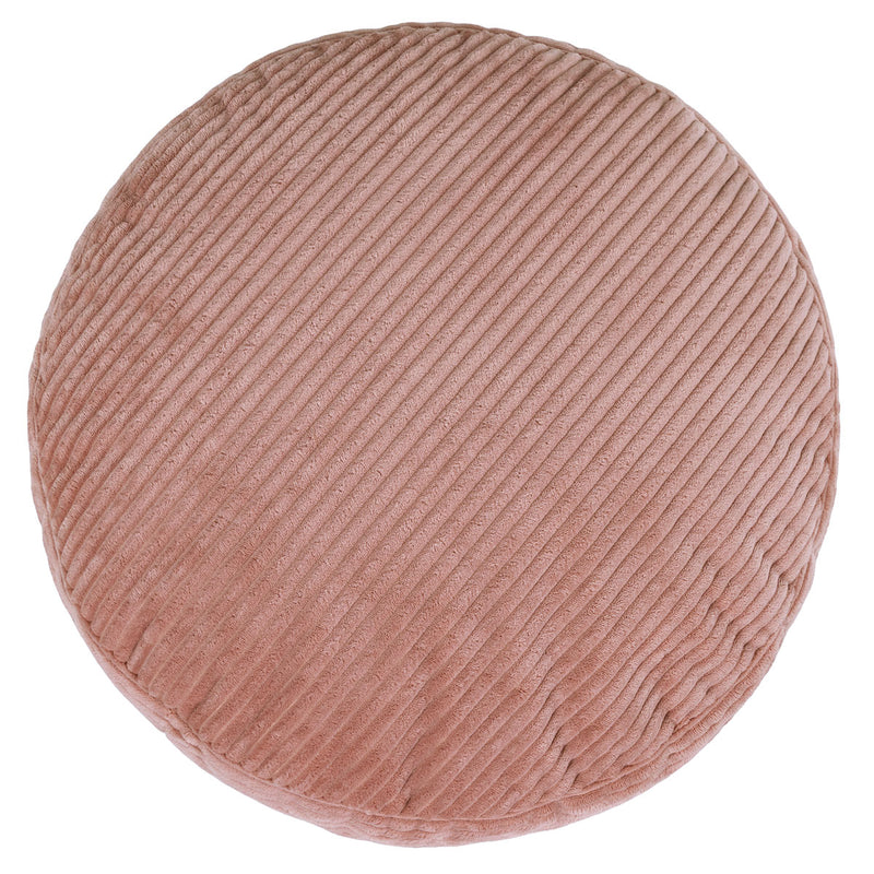 Milano Corduroy Round Pouffe Footstool - Pink