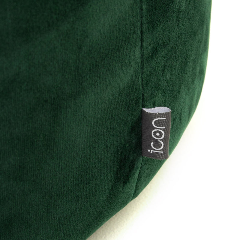 Milano Velvet Pouffe Footstool - Forest Green