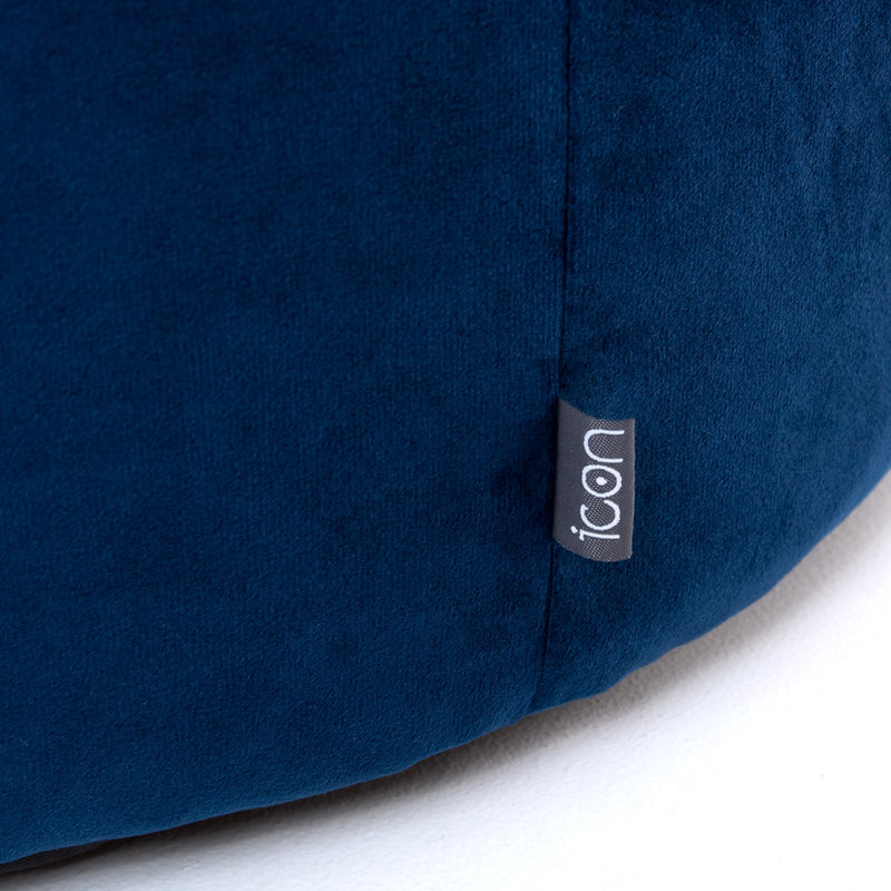 Milano Velvet Pouffe Footstool - Navy Blue