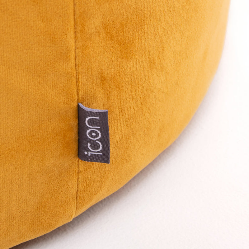 Milano Velvet Pouffe Footstool - Ochre Yellow